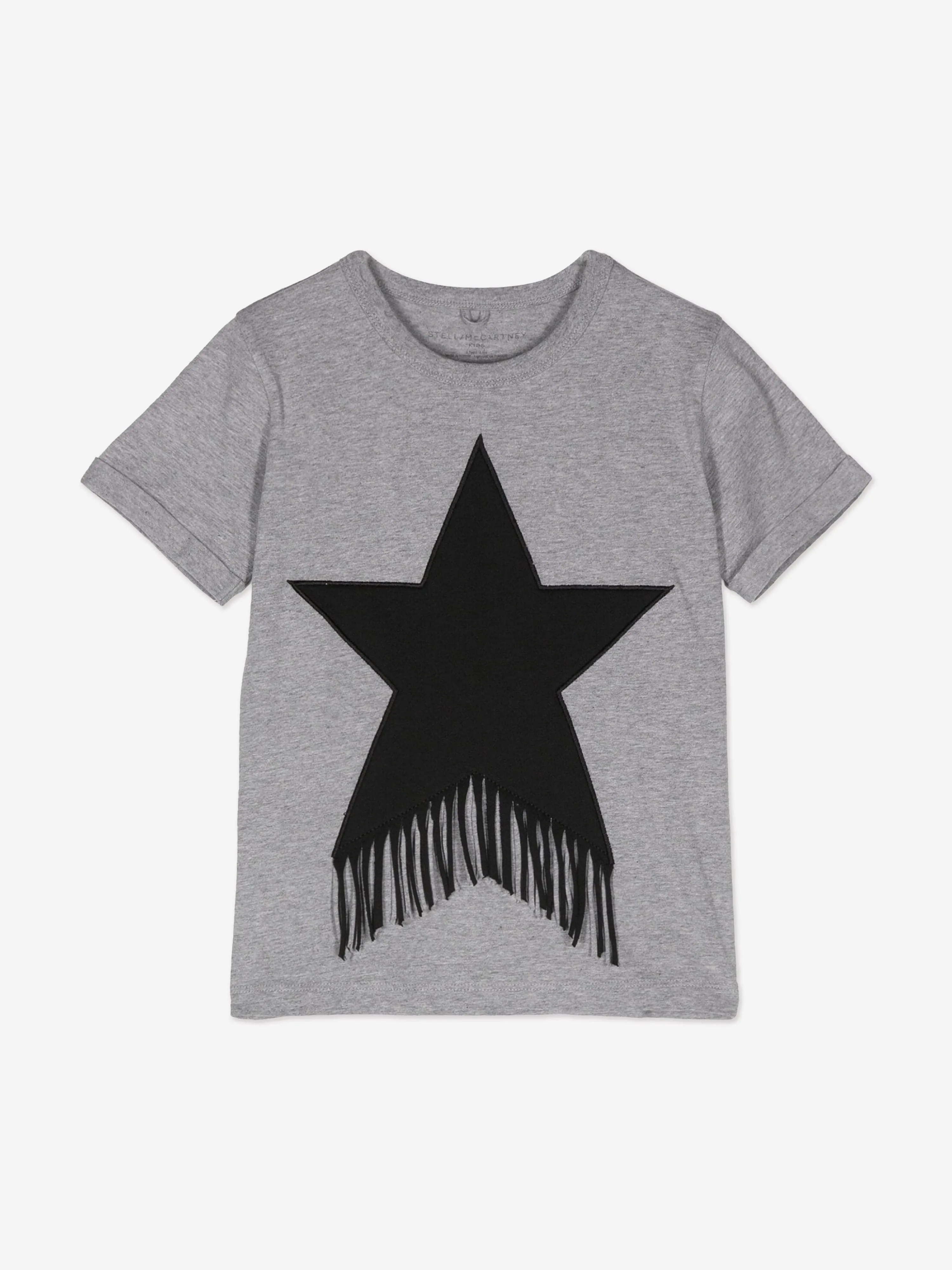 Stella McCartney Girls Tassel Star T-Shirt in Grey