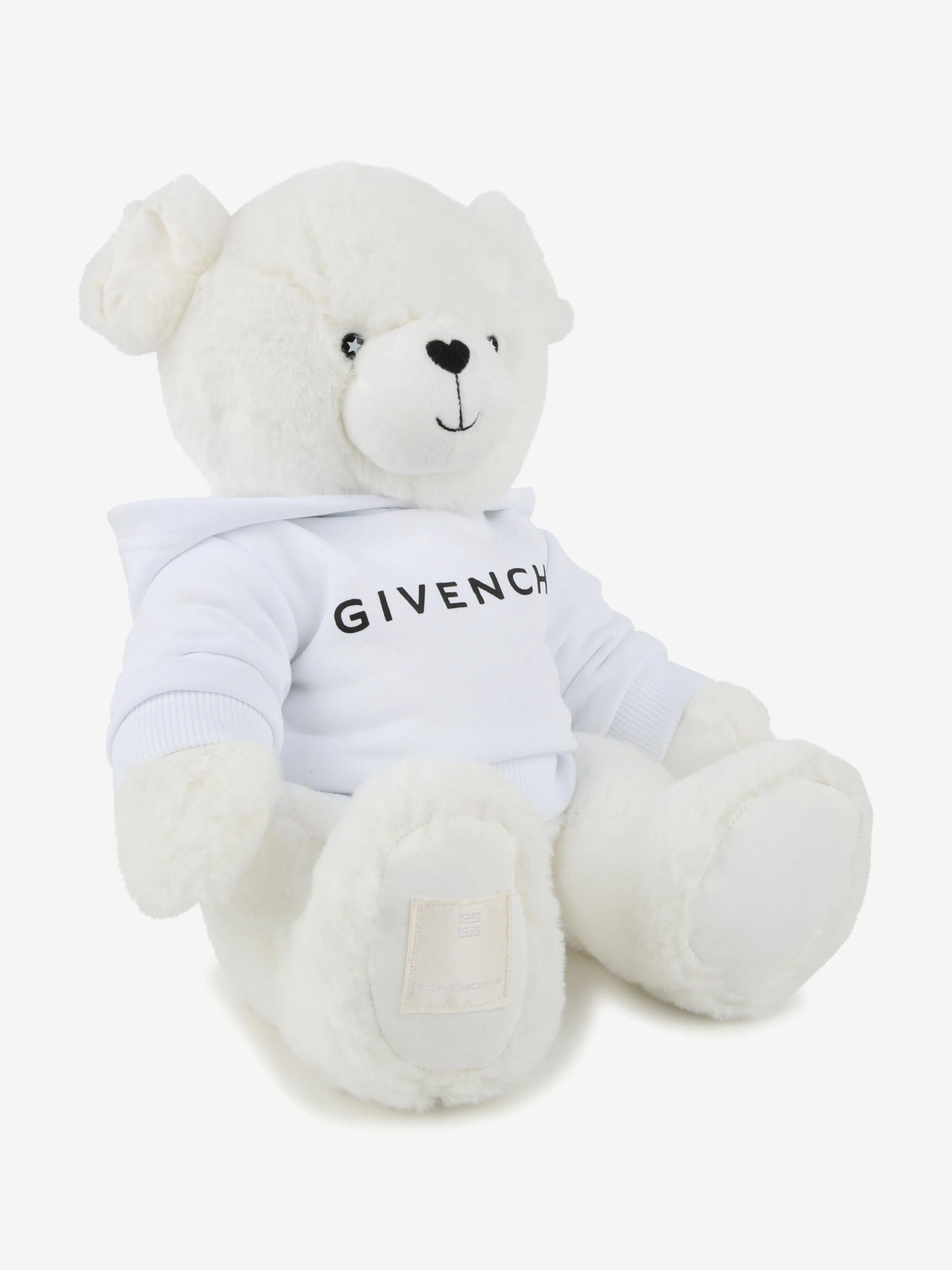 Teddy Soft Toy with Logo Hoodie in White
