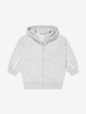 The Couture Club Kids Raw Seam Members Only Zip Up in Grey