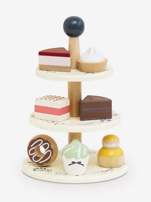 Three Tier Patisserie Cake Stand-8 Piece ( W:17.5 x D:17.5 x H:25cm)