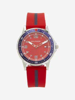 Tommy Hilfiger Boys Logo Strap watch in Red (34mm)