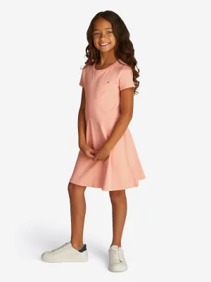 Tommy Hilfiger Girls Essential Skater Dress in Pink