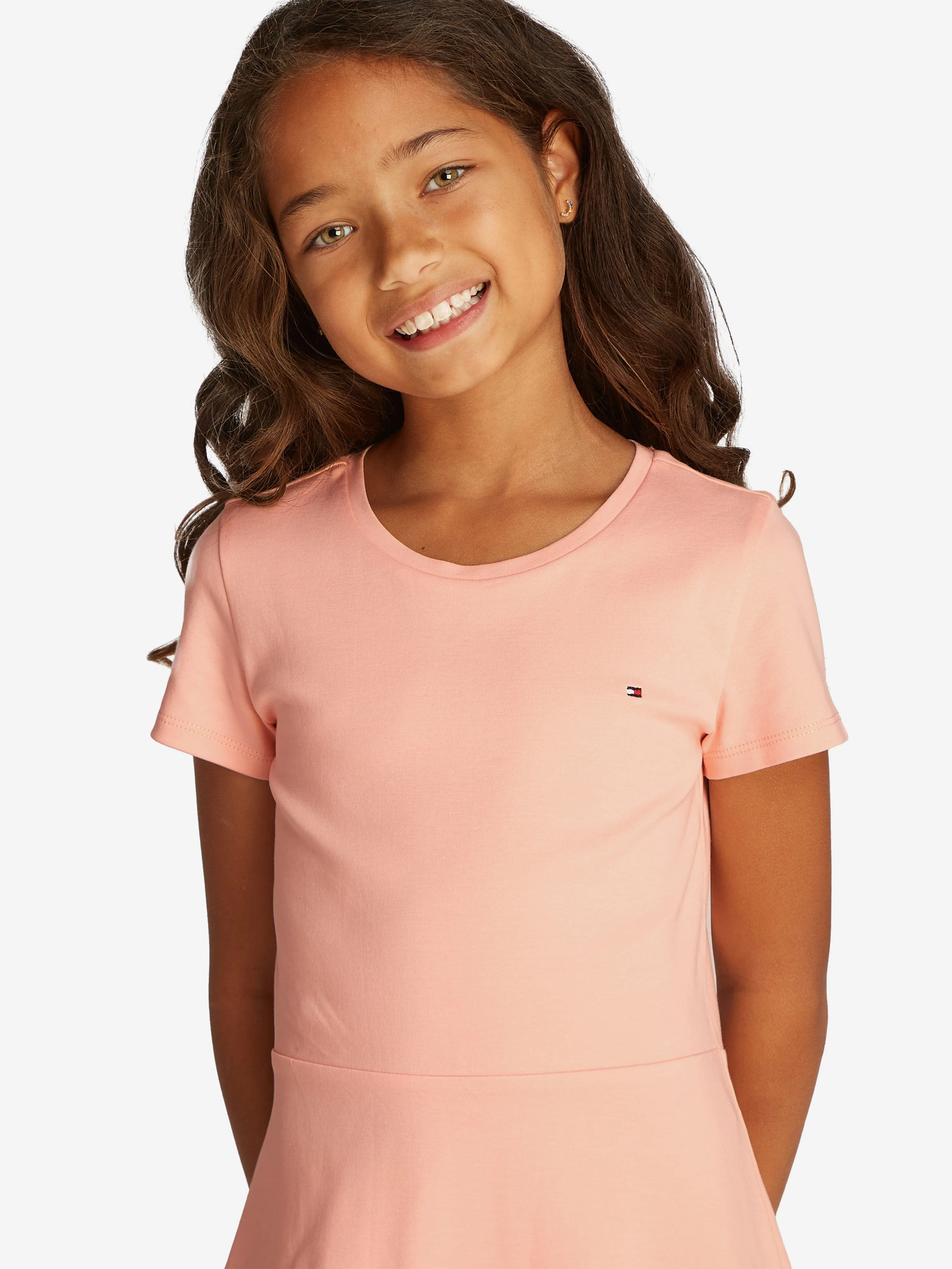 Tommy Hilfiger Girls Essential Skater Dress in Pink
