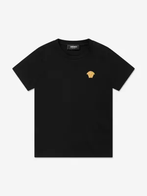 Versace Boys Medusa Logo T-Shirt in Black