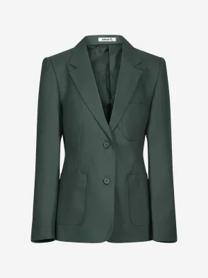 Zeco Girls School Fitted Eco Blazer in Green