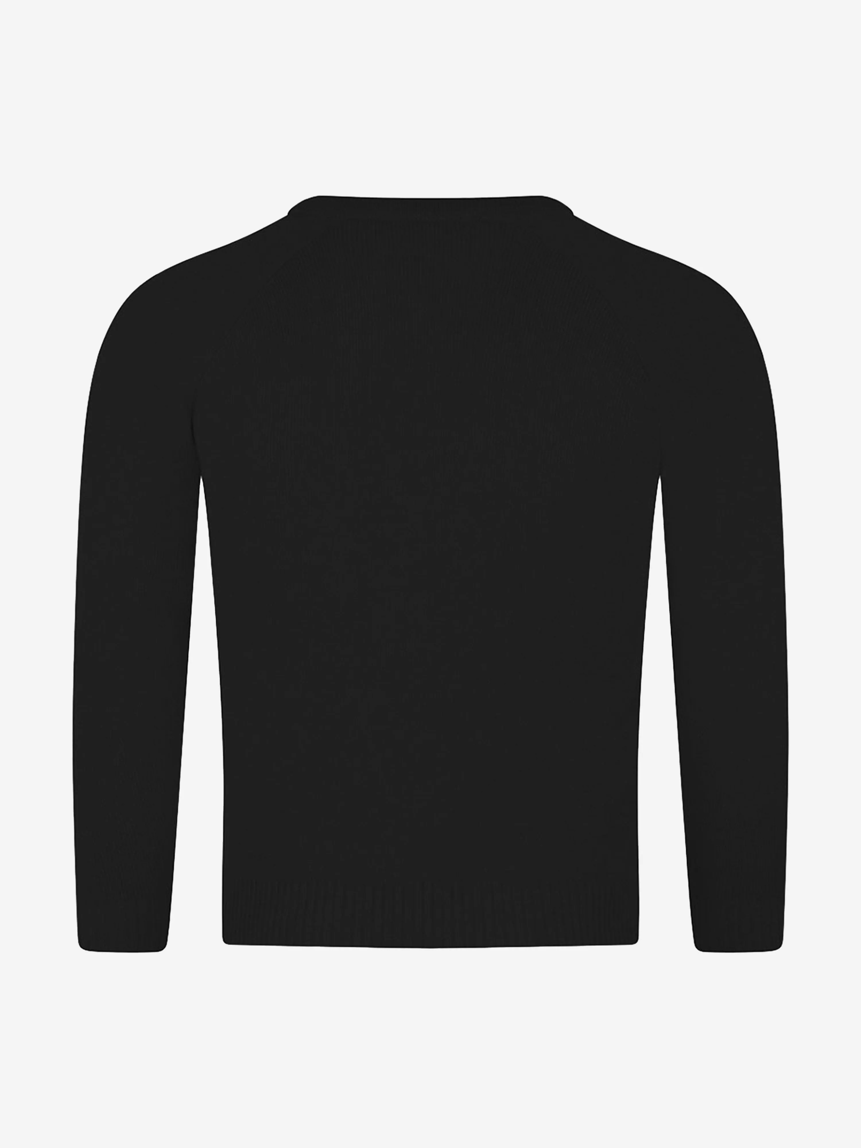 Zeco Kids School Knitted V-Neck Jumper in Black